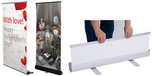 ロールアップ（巻き取り式）バナースタンド